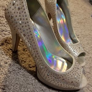 Nude Sparkly Heels